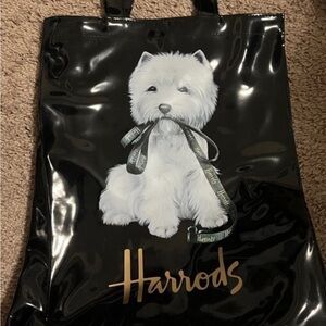 Harrods Black Tote with Westie Design